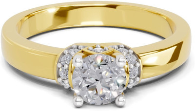 Sparq Certified Lab Grown Diamond & Gold Plated 1114 Sterling Silver Gold Plated Ring