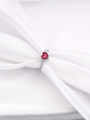 GIVA 925 Silver Stay With Me|Lifetime Plating Sterling Silver Zircon Rhodium Plated Ring