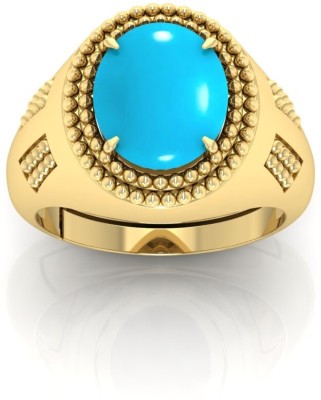 TODANI JEMS 12.25 Ratti Firoja Gemstone Adjustable Ring With Lab CertificateFC Stone Turquoise Ring
