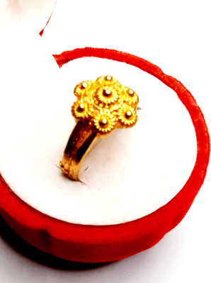 Nawab Collection Trendy Beautiful Pack of 3 Combo Set Alloy Gold Plated Ring Set