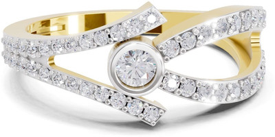 Sparq Certified Lab Grown Diamond & 925 Sterling Silver Gold Plated Ring