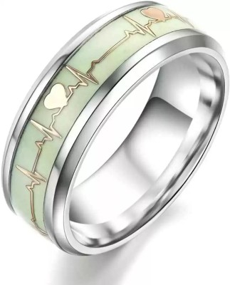 Love And Promise Radium Latest Designed Heartbeat Rings for Men And Women Stainless Steel Titanium Plated Ring