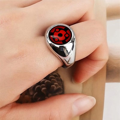 GT Gala Time Naruto Anime Madara's Mangekyou Sharingan Collectible Ring Cosplay Merchandise Metal Ring