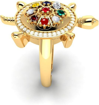 SIDHGEMS Brass Gold Plated Ring