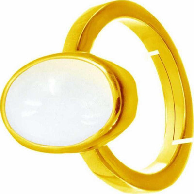 Gemzonite 6.75 ratti Natural & Effective Opal stone Ring Lab Certified Ring... Alloy Opal Gold Plated Ring