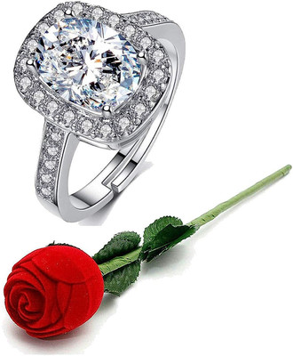 YouBella Stylish and Trendy Party Wear Jewellery Alloy Silver Plated Ring