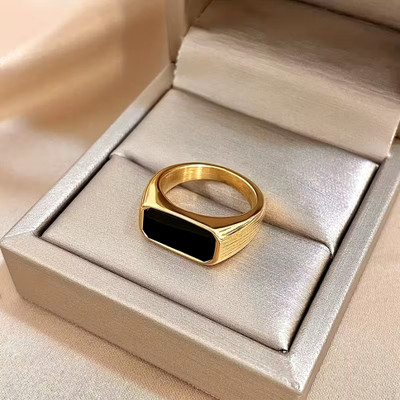 Neerajyoti Brass Onyx Ring