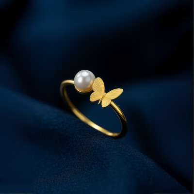Zarkan Zarkan 925 Hallmark Silver Butterfly Bling Ring Sterling Silver Cubic Zirconia Rhodium Plated Ring