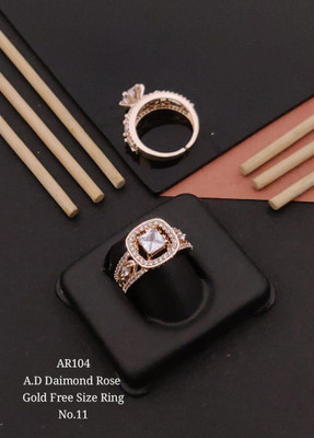 TKRB SALES TRANDING RING Brass Agate Gold Plated Ring