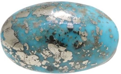 barmunda gems 5.25 Ratti Natural Turquoise firoza Stone Original Gemstone for Men & Women Stone Turquoise Ring Set
