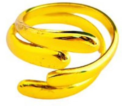 house of common BoldCurve Adjustable Anti-Tarnish Gold Plated Ring Alloy Ring