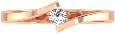 Radha Rani Myra Sterling Silver Zircon Rhodium Plated Ring