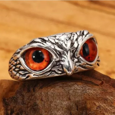 Shree shyam shopee Owl ring 16 Alloy Silver Plated Ring