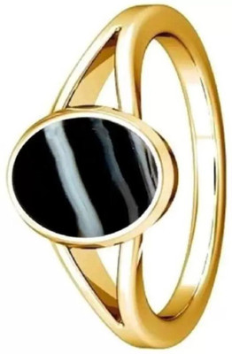 Gemzonite Lab certified Original stone Black sulemani Hakik / Agate ring Brass Ring