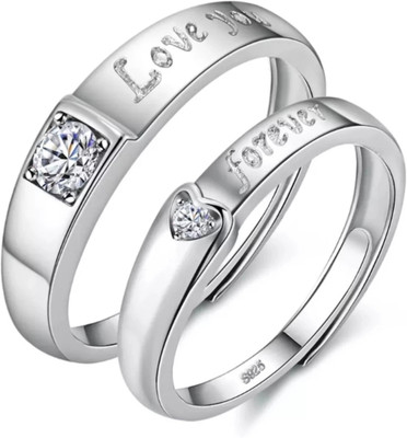 house of common Alloy Zircon Sterling Silver Plated Ring Set