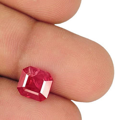 Sidharth Gems Sidharth Gems 7.25 Ratti 6.00 Crt Ruby Stone Manik Stone Original Certified Stone Ruby Ring