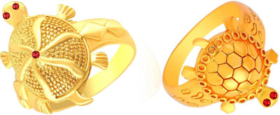 Dynamic Retail Global Tortoise Turtle Kachua Meru Ring for Men Women Boys Girl Vastu Fengshui R-A1 Brass Gold Plated Ring