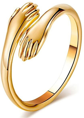 vs unique collections Love Forever Golden Valentine's Day Adjustable Hand Hug Me Thumb Finger Ring Stainless Steel Gold Plated Ring
