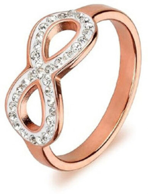 Ornista Jewels Rose Gold Ring with Infinity Design Steel Ring