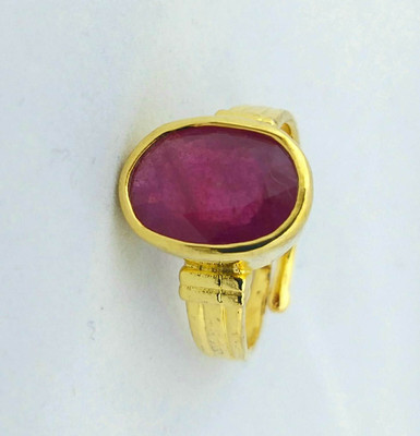 rs gemsexport Metal Ruby Gold Plated Ring
