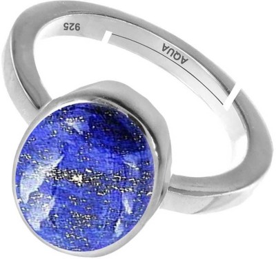 AQUAGEMS lapis lazuli 10.25 Ratti or 9.50 Ct Gemstone Women bis Hallmark 925 Sterling Silver Ring