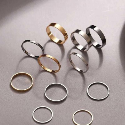 YU Fashions Steel Ring Set