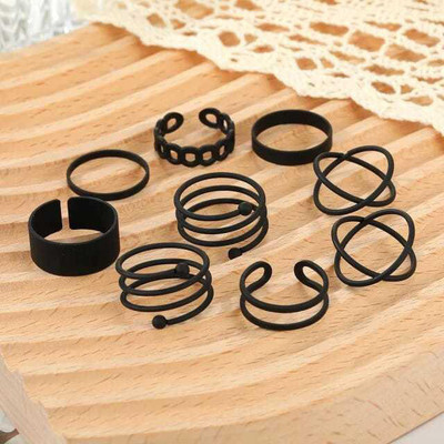 YU Fashions Steel Ring Set