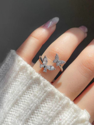 Zarkan Hallmark 925 Silver Certified Sparkling Ring|Authentic & Elegant Gift Sterling Silver Zircon Rhodium Plated Ring