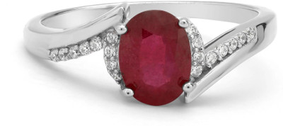 ZISTHI 925 Sterling Silver Alluring Ruby Promise Ring for Women and Girls | Sterling Silver Ruby Sterling Silver Plated Ring