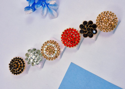 Divyanshi Collection Combo Pack Of 6 Multicolour Adjustable Rings Brass Diamond Gold, Silver Plated Ring Set