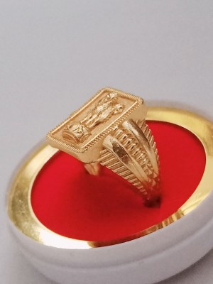 TMRcreation Fancy satyamev jayate ring for man and boys / brass material ring Brass Gold Plated Ring