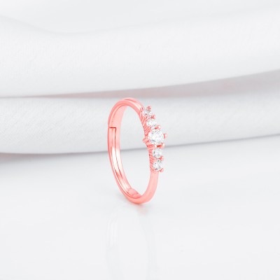 GIVA Rose Gold Zircon Shine Squad Ring Sterling Silver Zircon Rhodium Plated Ring