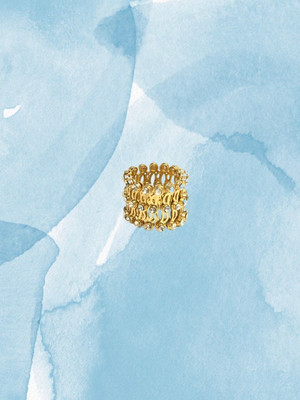 RKB SALES 2 in 1 convertable magic ring bracelet Alloy Cubic Zirconia Gold Plated Ring