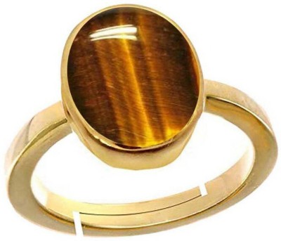 PTM Tiger Eye 4.25 Ratti or 4 Ct Panchdhatu (5 Metal) Women Adjustable Natural Stone Ring