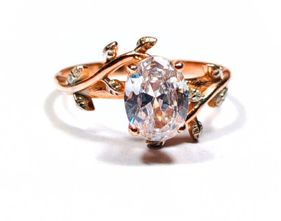 Shree Shyam Jewells Silver Zircon Rhodium Plated Ring