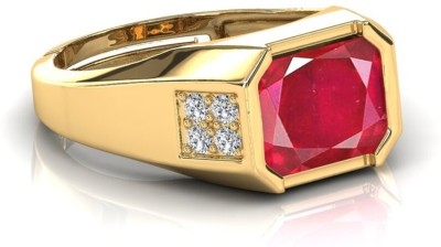 MBVGEMS Alloy Ruby Gold Plated Ring