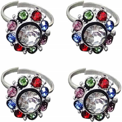 subhart multicolored beautiful and trending toe rings/bichhiya for women Silver Quartz Silver Plated Toe Ring