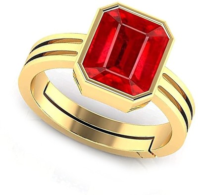 BWM GEMS Alloy Ruby Gold Plated Ring