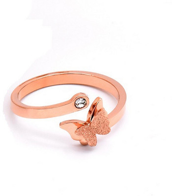 Vientiq Ring for Women and Girls Regular Fit Stainless Steel Cubic Zirconia Sterling Silver Plated Ring