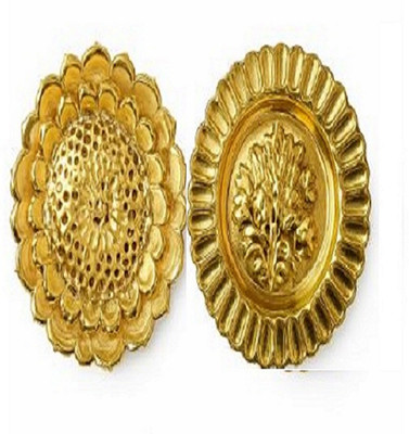 HKG Jodha Ring Brass Gold Plated Ring Set