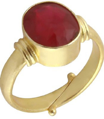 GenZcomplex Copper Ruby Gold Plated Ring