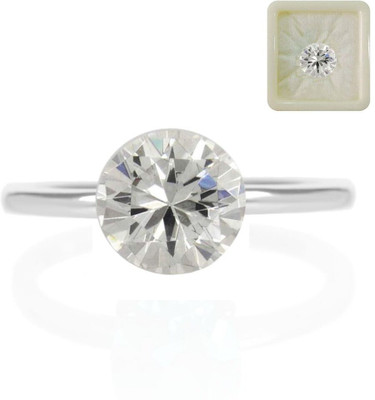 Gemsonclick Certified White Cubic Zircon Loose Upratan Round Shape 7.25 Ratti 6.59 Carat for Stone Zircon Ring