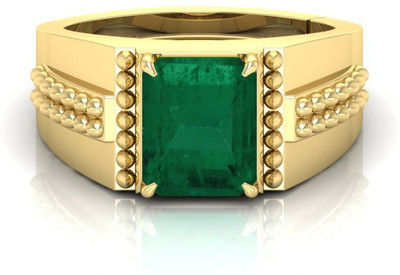 Pranjal Gems Shell Emerald Ring