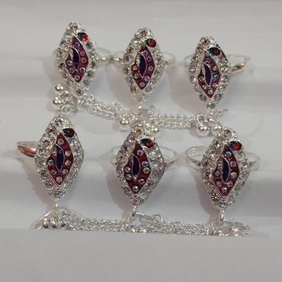 Siya Creation Alloy Sterling Silver Plated Toe Ring Set