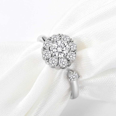 njj Stainless Steel Cubic Zirconia Ring