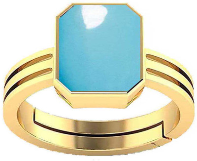PTM Turquoise (Firoza) 10.25 Ratti or 9.50 Ct Panchdhatu (5 Metal) Men Adjustable Stone Ring