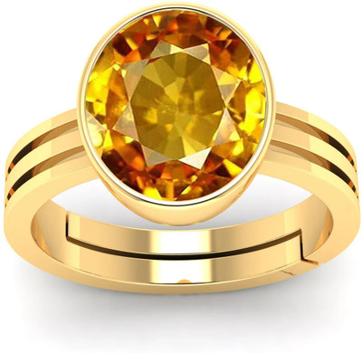 GenZcomplex Alloy Sapphire Gold Plated Ring