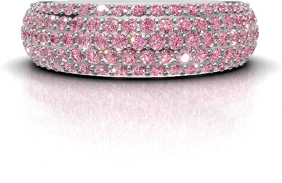 Aurium Sterling Silver Cubic Zirconia Rhodium Plated Ring