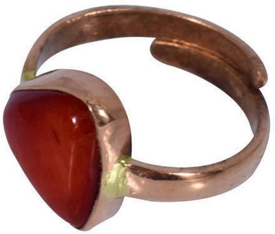 Gemzonite Copper Coral Gold Plated Ring