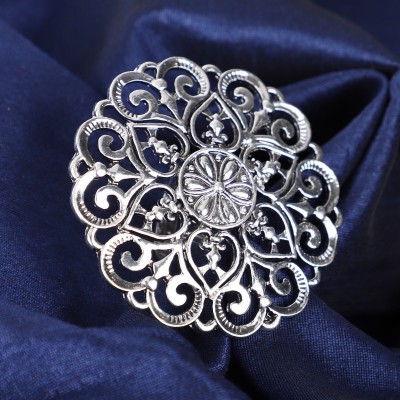 Anika's Creation Alloy Silver Plated Ring